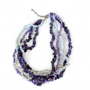 Ross Simon’s Multi-Strand Amethyst and White Beaded Necklace - Women Jewelry